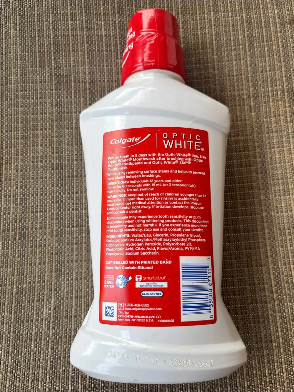 Colgate optic white mouthwash